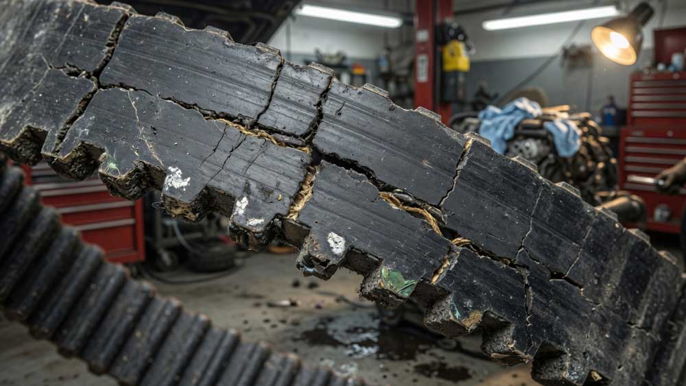 تسمه-تایم-فرسوده-و-ترک-خورده-خودرو
