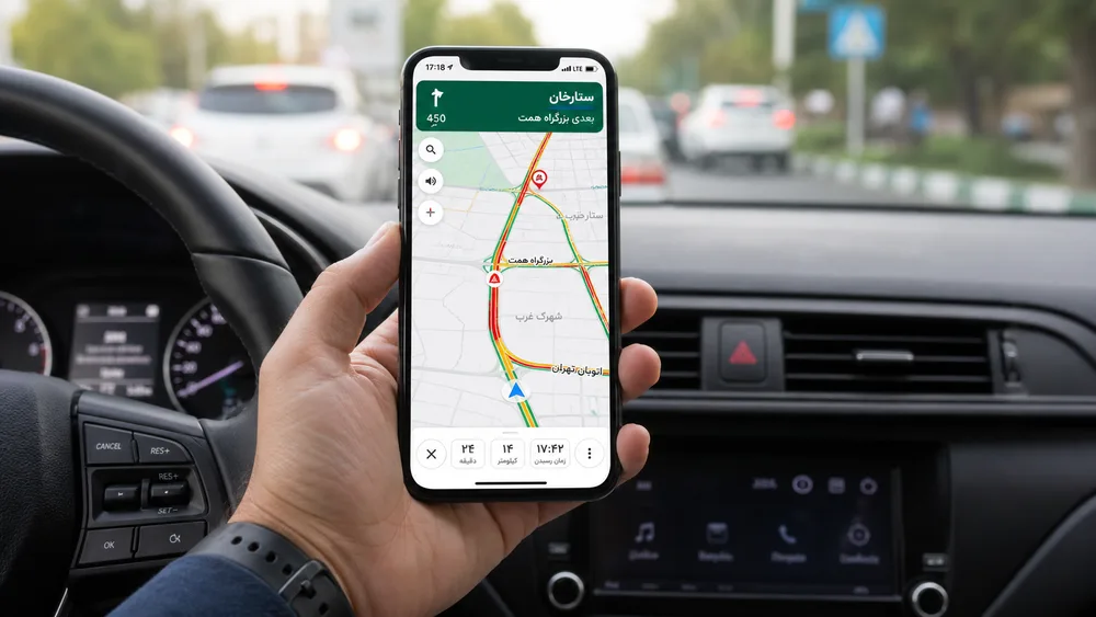 استفاده از اپلیکیشن مسیریابی برای کاهش مصرف سوخت در ترافیک